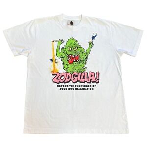 Real Bad Man‎ Zodgilla Graphic T-Shirt Mens Large White Short Sleeve New NWT